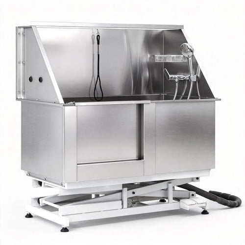 i.Pet Electric Pet Bath Tub Dog Grooming Stainless Steel Wash Station 127cm