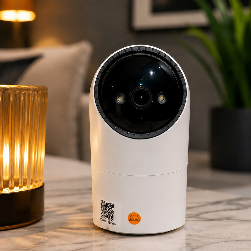 360° Smart Security Camera with Motion Detection, Night Vision & 32GB Memory Card